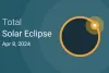 Total Solar eclipse on April 8 : ఏప్రిల్ 8 ఈ సంవత్సరంలో మొదటి సూర్యగ్రహణం