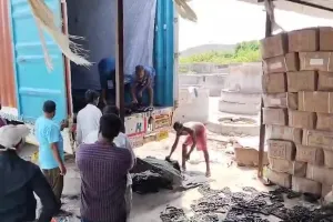 ఎల్ అండ్ టీ కంపెనీకి విక్రయించిన సరకులను ఆగమేఘాల మీద అన్ లోడ్ 